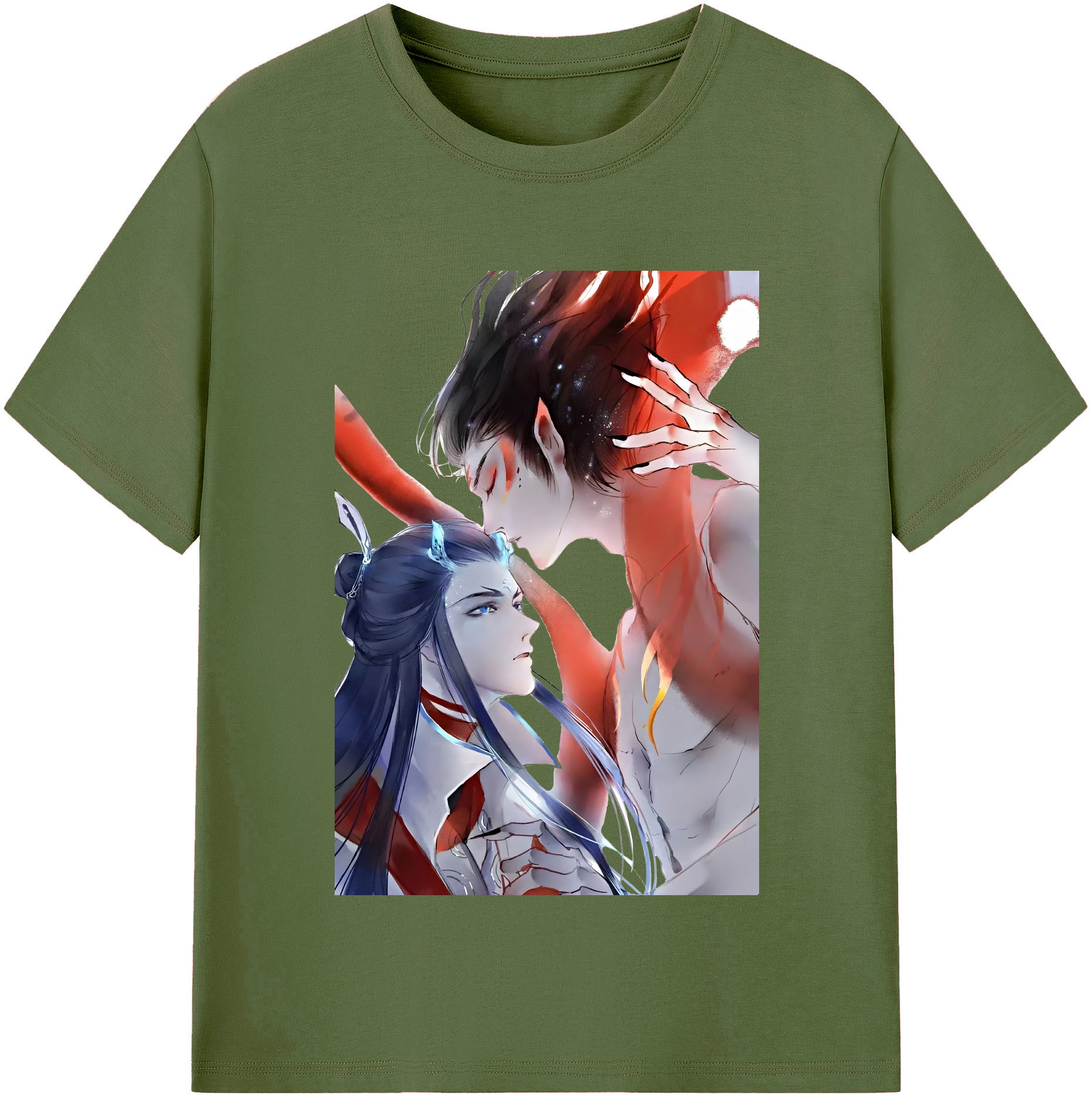 （画像用） Ne Zha 2 ナタ 魔童の大暴れ 綿100％半袖Tシャツ（フロントプリント）